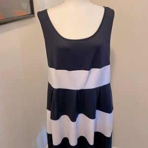 Shirt sleeves Blue & White Dress
